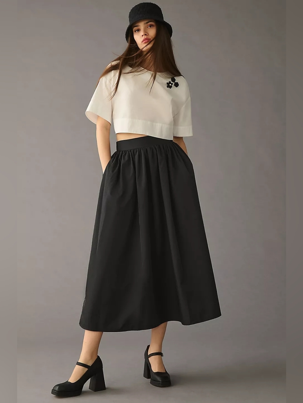 💘 Mare Mare x Anthropologie A-Line Skirt in Black NWOT